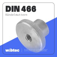 Rändelmuttern DIN 466 Edelstahl A1