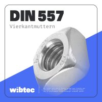 Vierkantmuttern DIN 557 Edelstahl A2