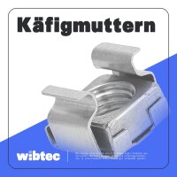 Käfigmuttern für Blechstärke