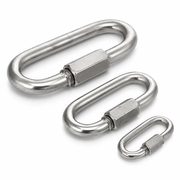 Ketten-Schnellverschluss Edelstahl A4 DIN 56926 - Kettenglied