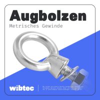 Augbolzen mit metrischem Gewinde Edelstahl A4