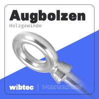 Augbolzen 10x100mm Edelstahl A4 - Holzgewinde