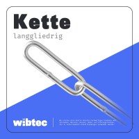 Kette, langgliedrig, Edelstahl A4, DIN763