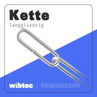Kette 1,5 mm langgliedrig Edelstahl A4 DIN 763 - Edelstahlkette