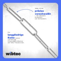 Kette 4 mm langgliedrig Edelstahl A4 DIN 763 - Edelstahlkette