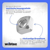 Vierkantmuttern M 10   (SW 17) DIN 557 Edelstahl A2