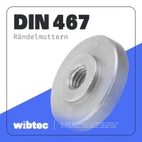 Rändelmuttern DIN 467 Edelstahl A1