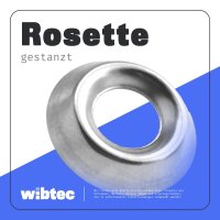 Rosette M3 Gestanzt Edelstahl A2 - Zierrosette