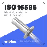 Dichtblindnieten mit Flachkopf