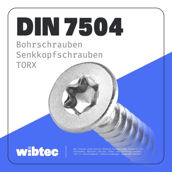 100 Bohrschrauben Form K DIN 7504 mit Sechskant verzinkt 3,9x32