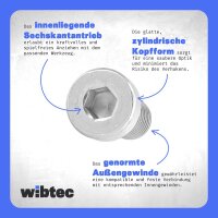 Zylinderschrauben mit Innensechskant und niedrigem Kopf DIN 7984 Edelstahl A2