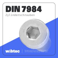 Zylinderschrauben mit Innensechskant (ISK) und niedrigem Kopf Edelstahl A2 DIN 7984 - Zylinderkopfschraube
