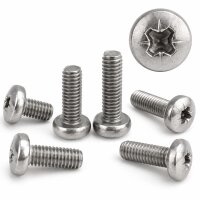 Linsenkopfschrauben Kreuzschlitz PZ Edelstahl A2 DIN 7985...